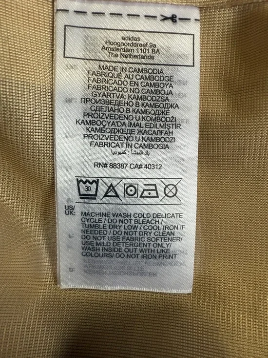 Adidas Origianal Women’s Classic Parley Track Pants Tan - High Waist - Picture 10 of 11